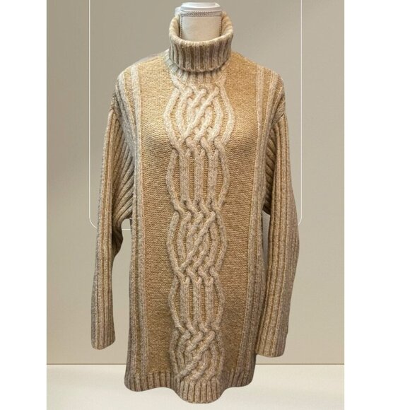 ASOS Chunky Academia Cable Knit Fisherman Sweater Size M - Picture 1 of 10